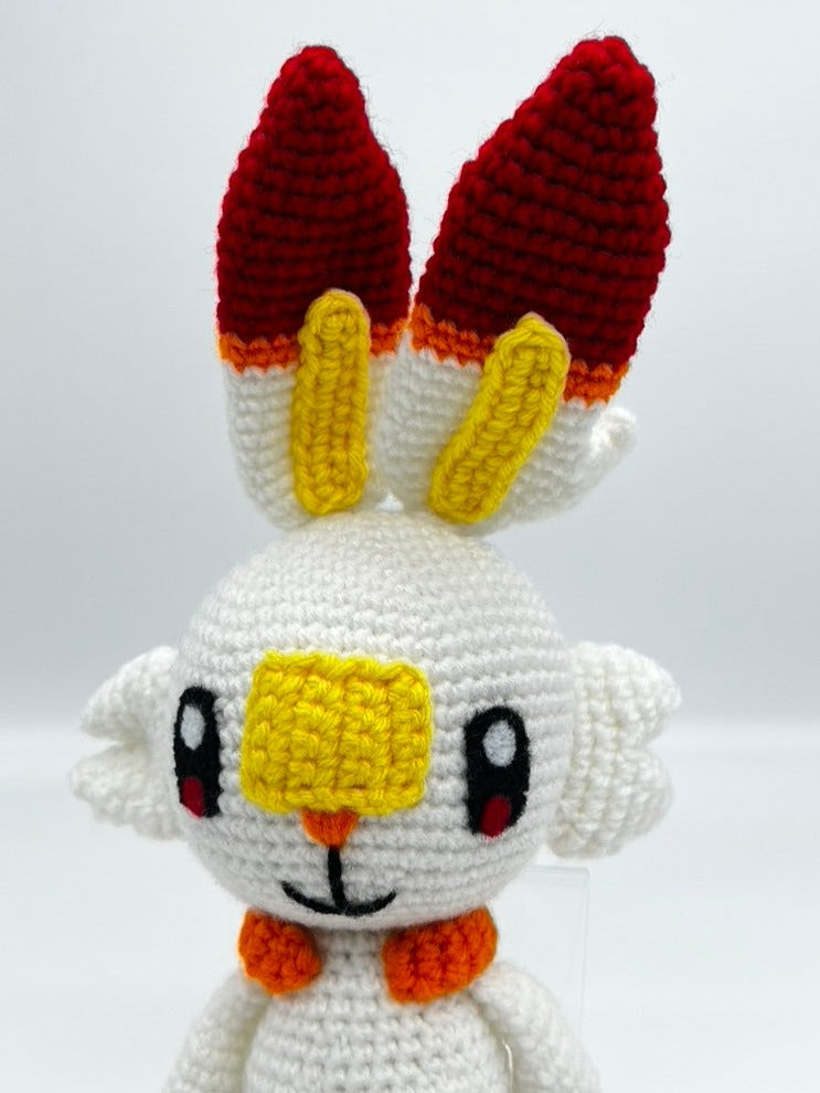 Scorbunny Pokemon - Knitted Amigurumi