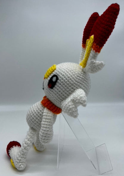 Scorbunny Pokemon - Knitted Amigurumi