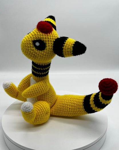 Ampharos Pokemon Knitted Amigurumi