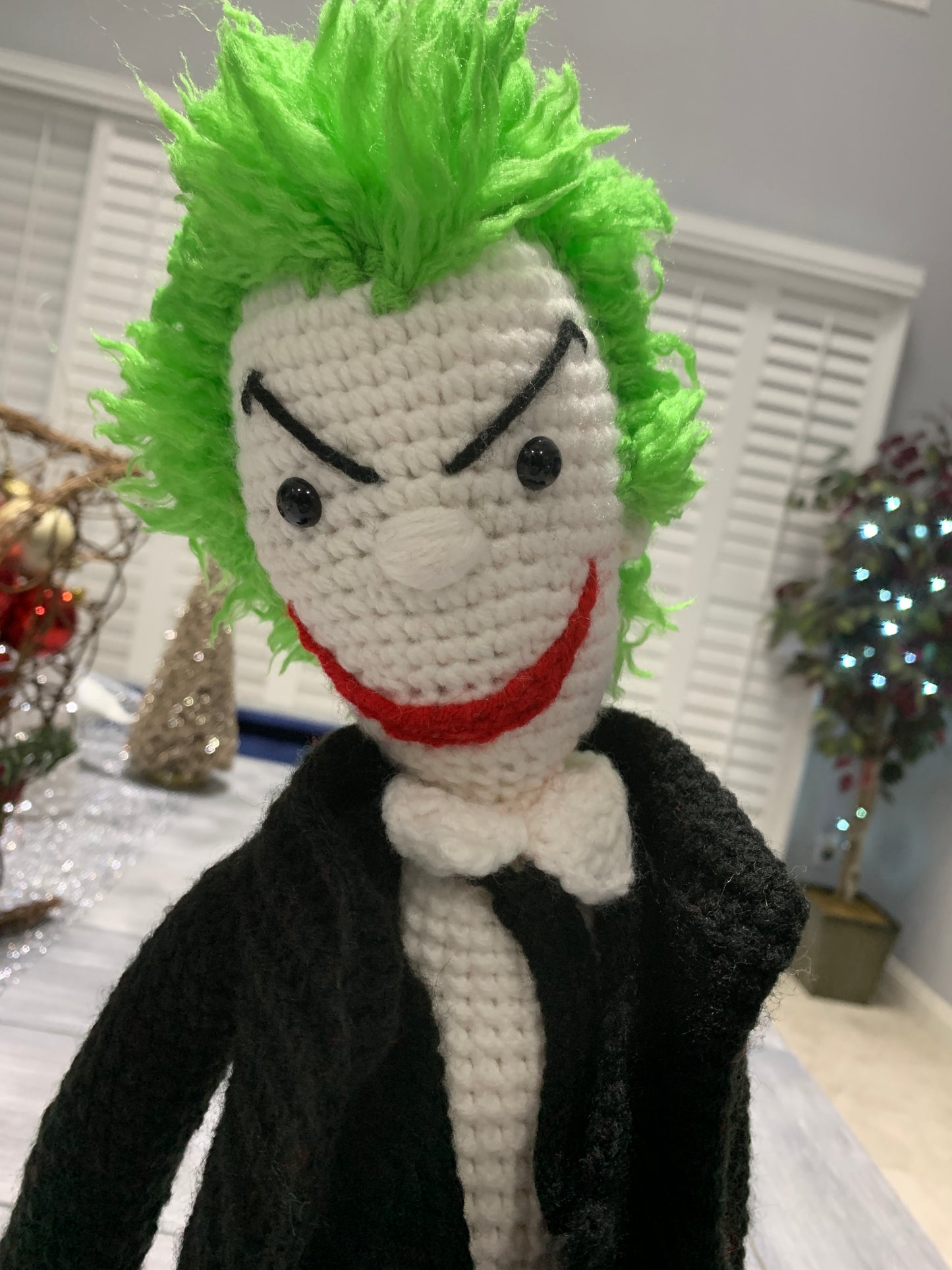 The Joker Knitted Doll