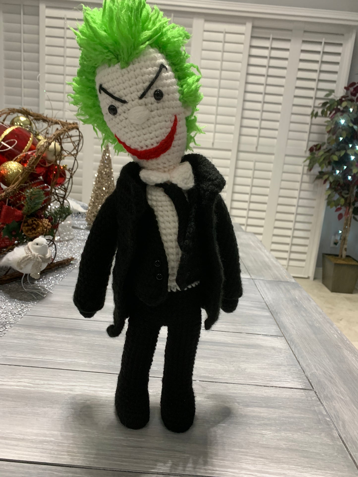 The Joker Knitted Doll