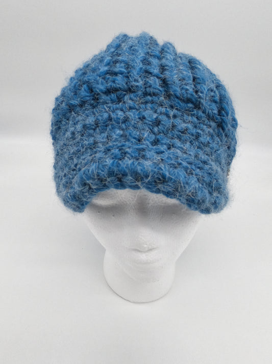 Blue Visor Beanie Womens