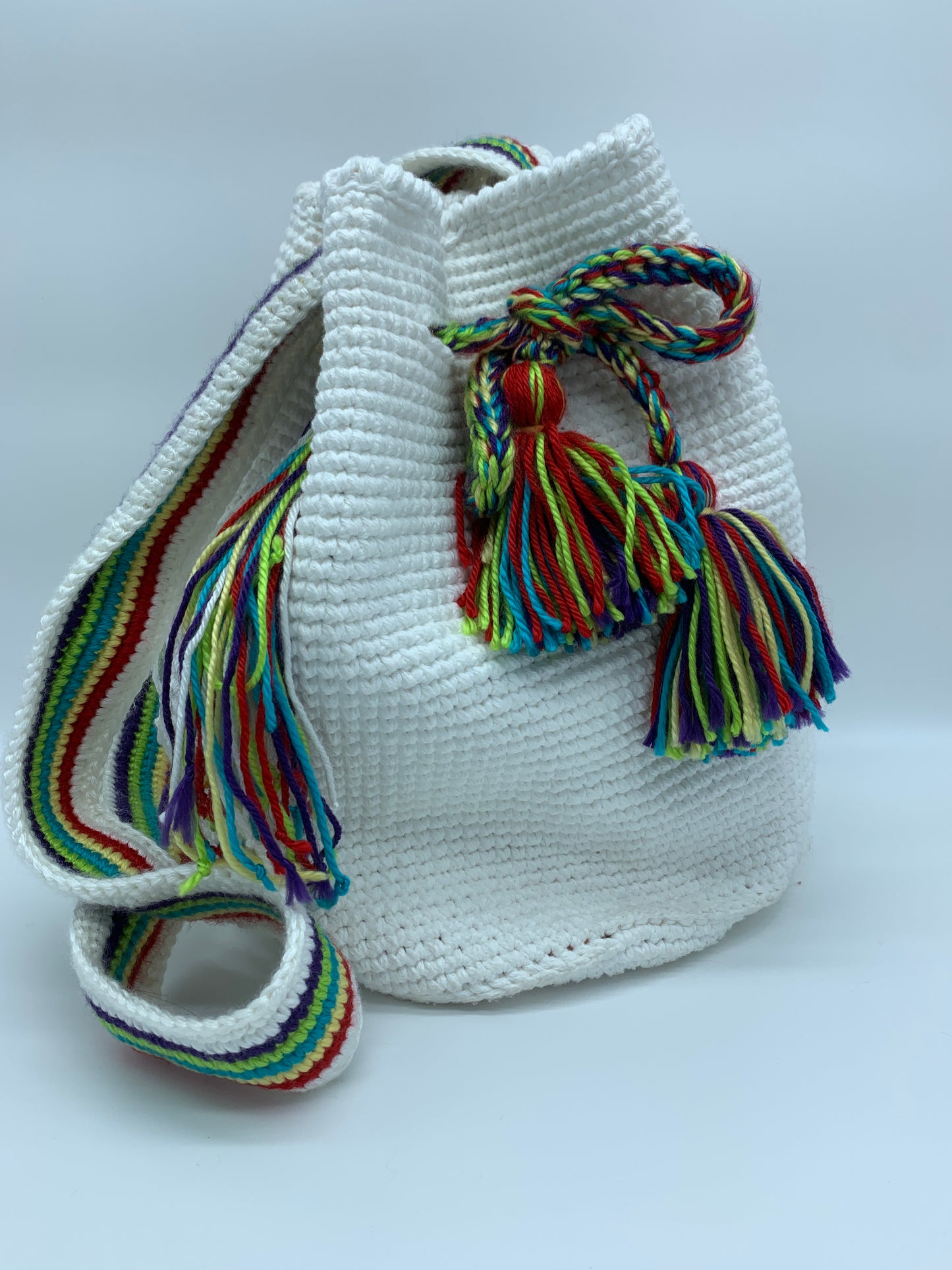 White & Rainbow Backpack