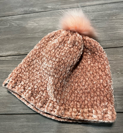 Pink Velvet Beanie