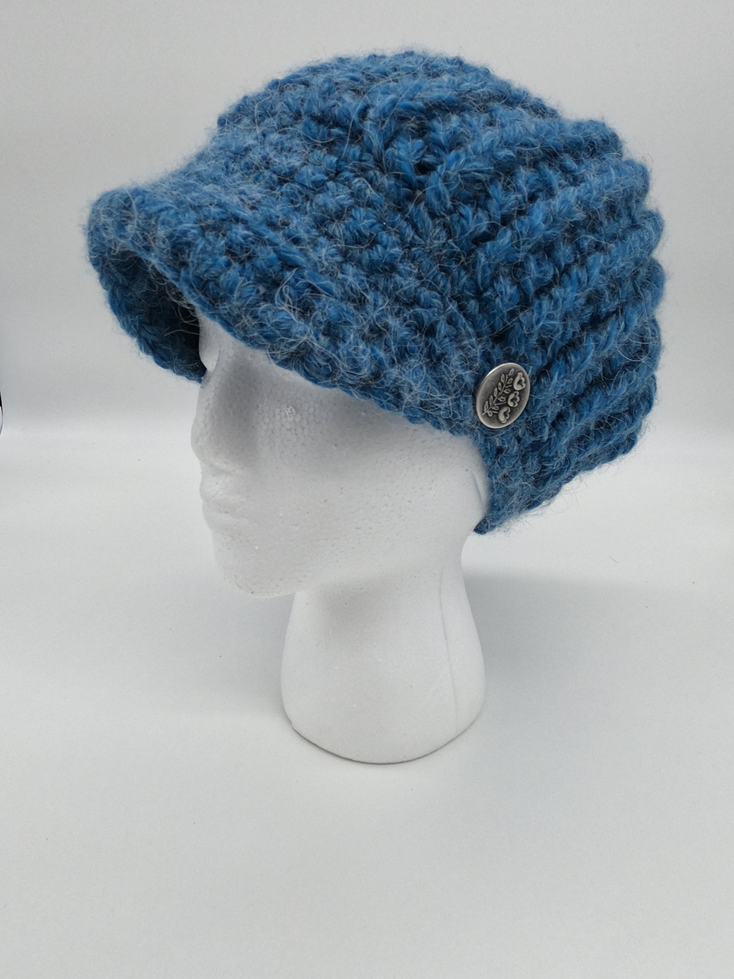 Blue Visor Beanie Womens