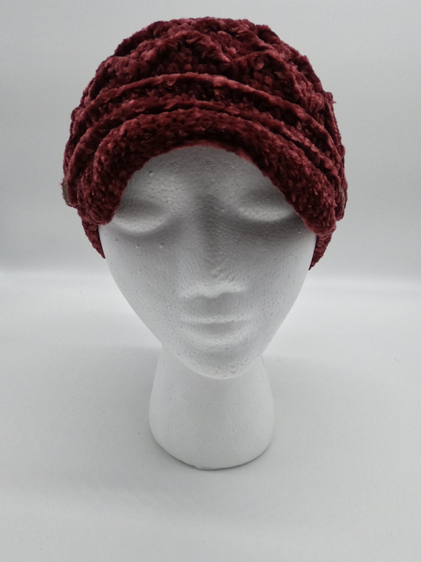 Red Velevet Visor Beanie Womens