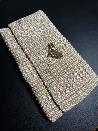 Butterfly Locket Wallet Beige