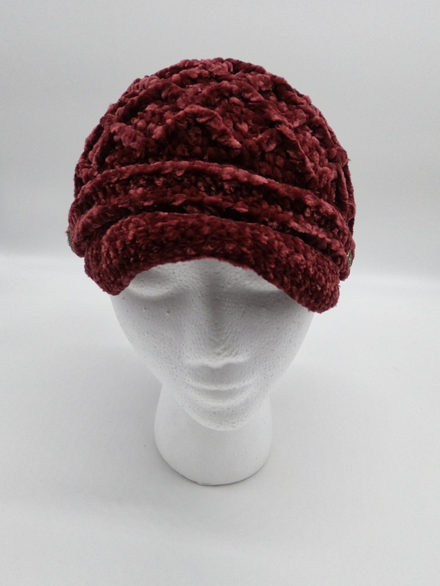 Red Velevet Visor Beanie Womens