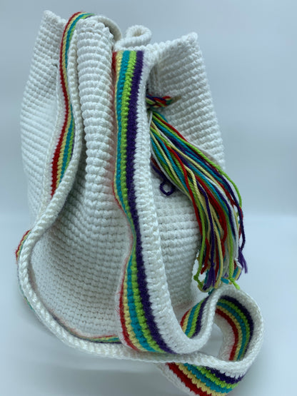 White & Rainbow Backpack