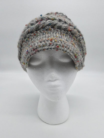 Gray Visor Beanie Womens