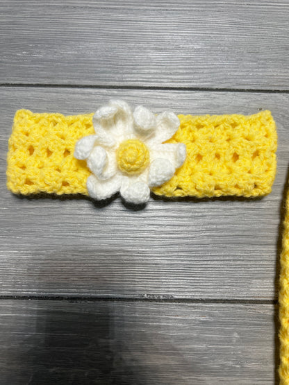 Yellow Daisy Baby Dress Set